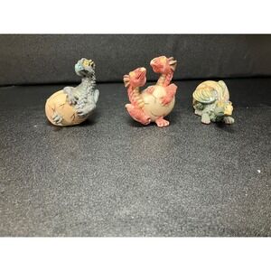 Hatching Dragons‎ Lot of 3, Mini Statue Hatchling Egg, Collectible Fantasy Decor